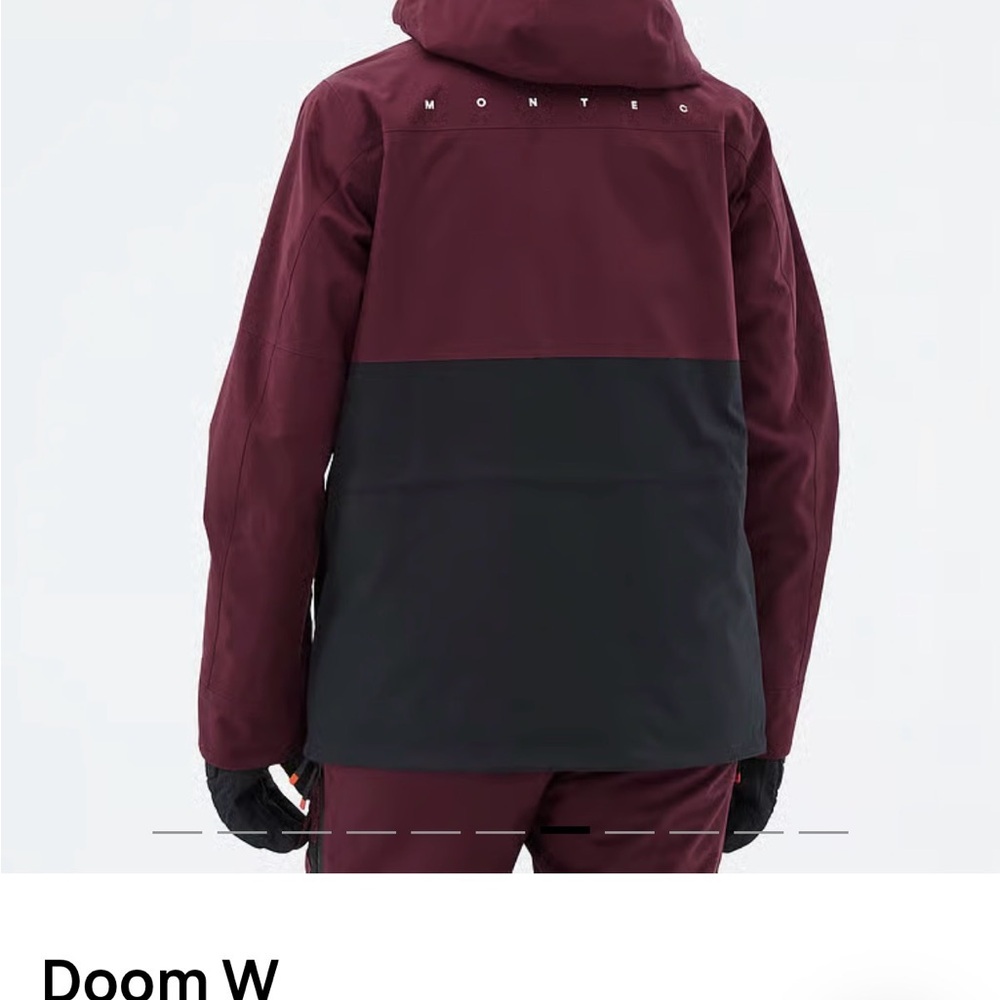 Montec Doom Woman’s Burgundy and Black Ski Jacket Size Medium - Picture 2 of 8
